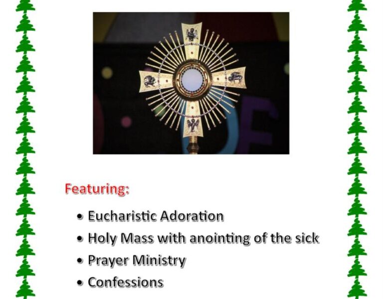 MONTHLY MASS OF HEALING, EVERY FIRST THURSDAY