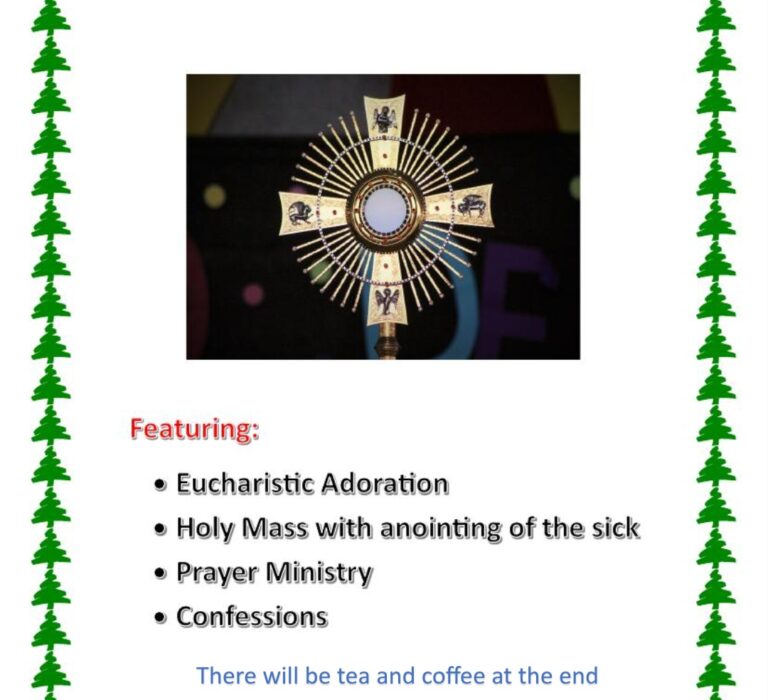 MONTHLY MASS OF HEALING, EVERY FIRST THURSDAY